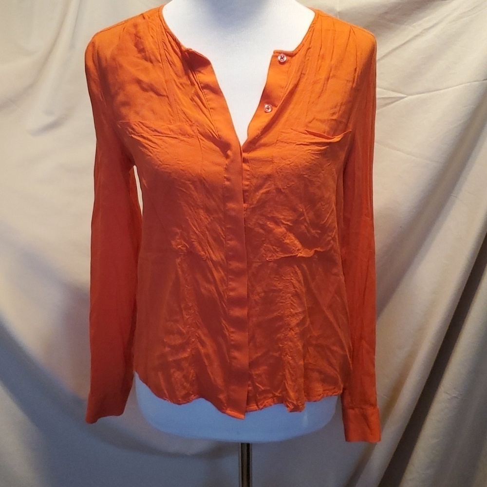 Maeve Anthro Orange Blouse SZ 4